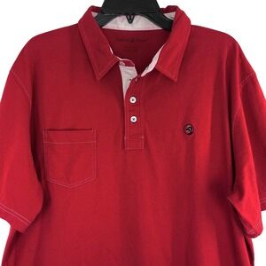 Southern Proper Men's XXL Red Pocket Polo Shirt 100% Cotton‎ Casual Golf
